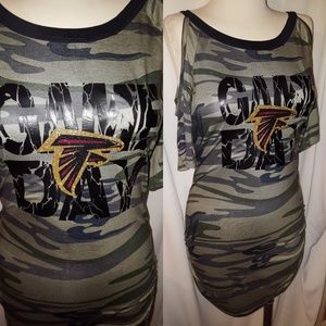 Falcons camo fitted dress cold shoulder